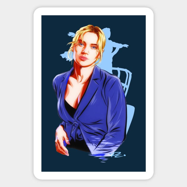 Kate Winslett - An illustration by Paul Cemmick Sticker by PLAYDIGITAL2020